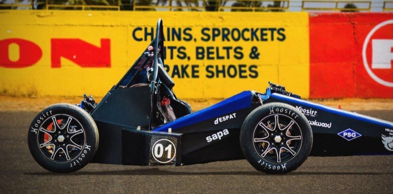 Formula student car built by Mechanical Engineering students at PSG&nbsp;iTech